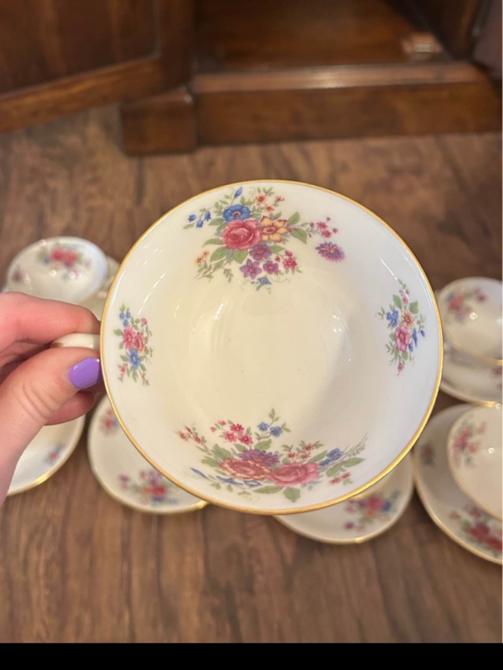 Lenox Aurora L-347 Tea Cup and Saucer - Picture 4 of 4